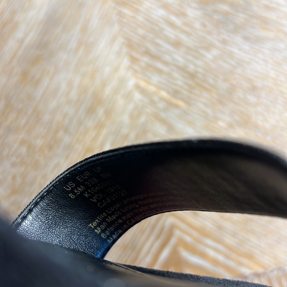DKNY Black Stretch Metal Bryson Square Toe Stiletto SlipSlingback Sandal - Picture 12 of 12